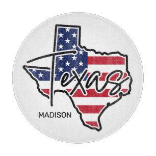 Tabla De Cortar Nombre personalizado de Texas