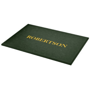 Tabla De Cortar Nombre personalizado minimalista verde