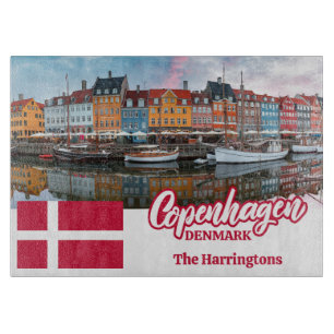 Tabla De Cortar Nombre personalizado Nyhavn Copenhagen Dinamarca