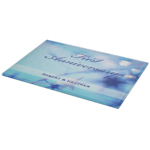Tabla De Cortar Nombre personalizado, primer aniversario de Boda