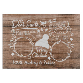 Tabla De Cortar Nombre Personalizado Santa Bandeja Para Navidades