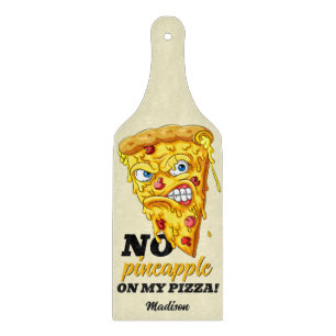 Tabla De Cortar Nombre personalizado y pizza de ingredientes enoja