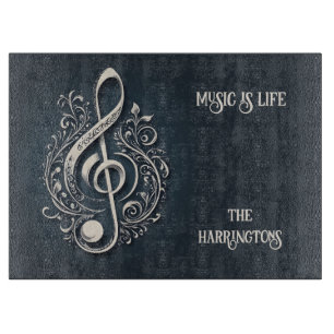 Tabla De Cortar Nombre personalizado y texto Nota de limpieza musi