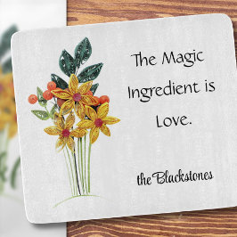 Tabla De Cortar Nombre, Presupuesto, Vidrio de flores de papel