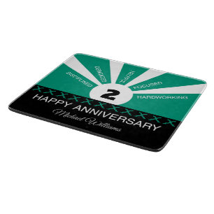 Tabla De Cortar Nombre y año personalizados, aniversario de emplea