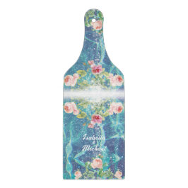 Tabla De Cortar Nombres románticos de pareja personalizados azules