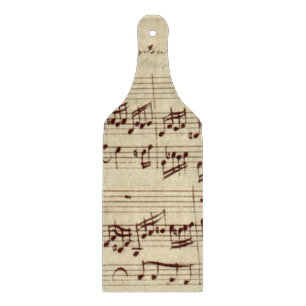 Tabla De Cortar Notas musicales antiguas - Hoja de música de Bach