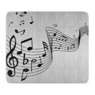 Tabla De Cortar Notas musicales en plata