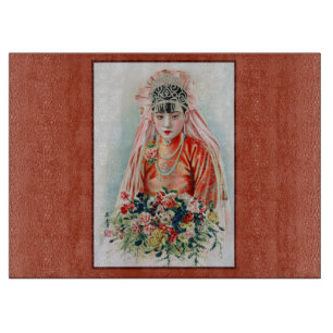 Tabla De Cortar Novia en rojo a Boda chino en Shanghai