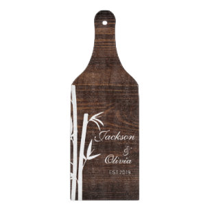 Tabla De Cortar Novia Moderna Y Groom Nombre Y Fecha Personalizado