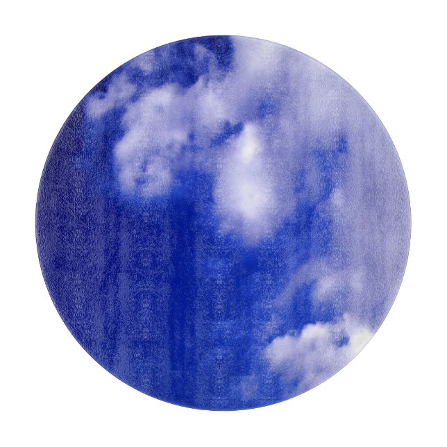 Tabla De Cortar Nubes azules y blancas (Anverso)