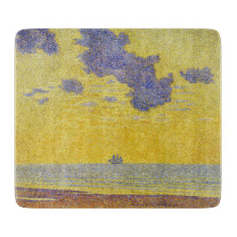 Tabla De Cortar Nubes grandes (cielo amarillo) (paisaje elegante)
