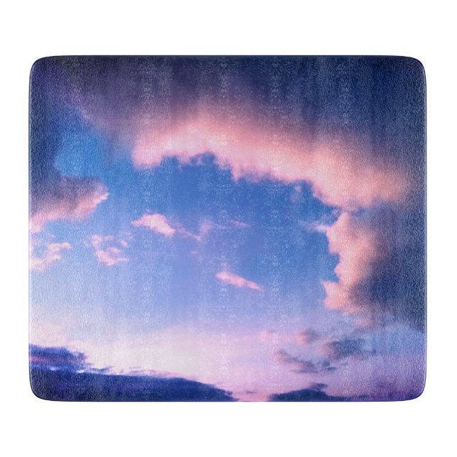 Tabla De Cortar Nubes rosadas (Anverso)
