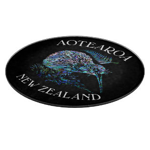 TABLA DE CORTAR NUEVA ZELANDIA KIWI FERN PAUA