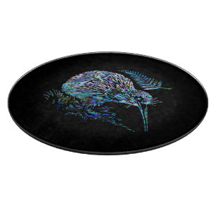 TABLA DE CORTAR NUEVA ZELANDIA KIWI Y FERN PAUA