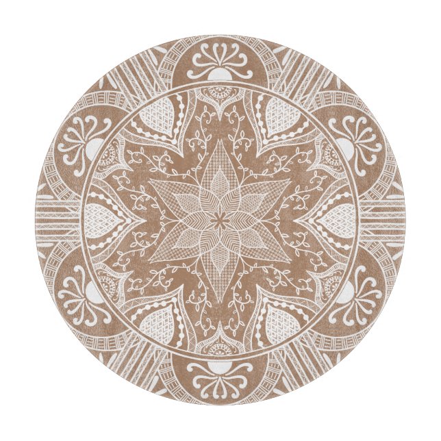 Tabla De Cortar Nutmeg Mandala (Anverso)