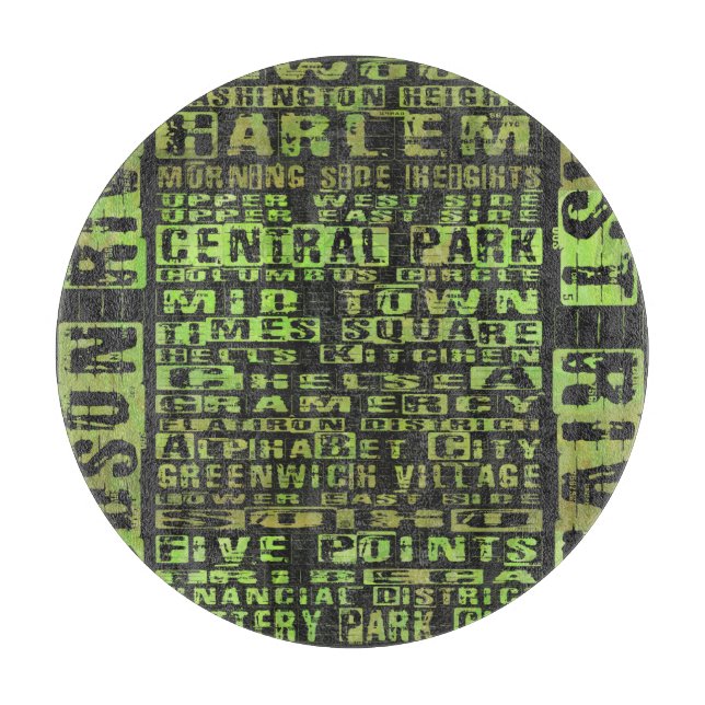 Tabla De Cortar NYC Vecindarios Verdes (Anverso)