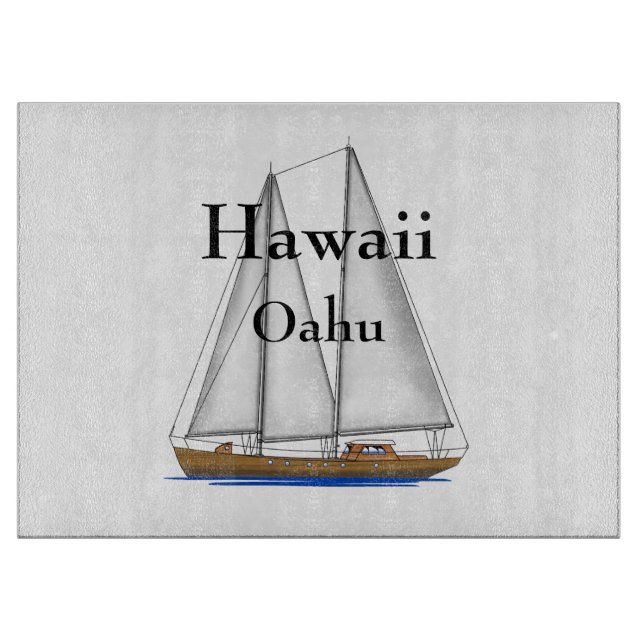 Tabla De Cortar Oahu Hawaii (Anverso)