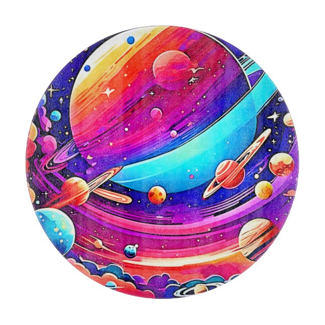 Tabla De Cortar Obra de arte sinfonía cósmica (Anverso)