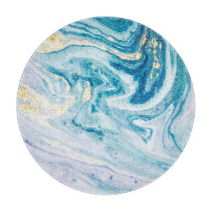 Tabla De Cortar Ocean Art: Marble Agate Swirls.