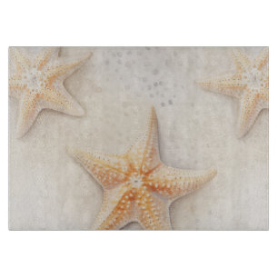 Tabla De Cortar Ocean Cream Peach Beach Starfish