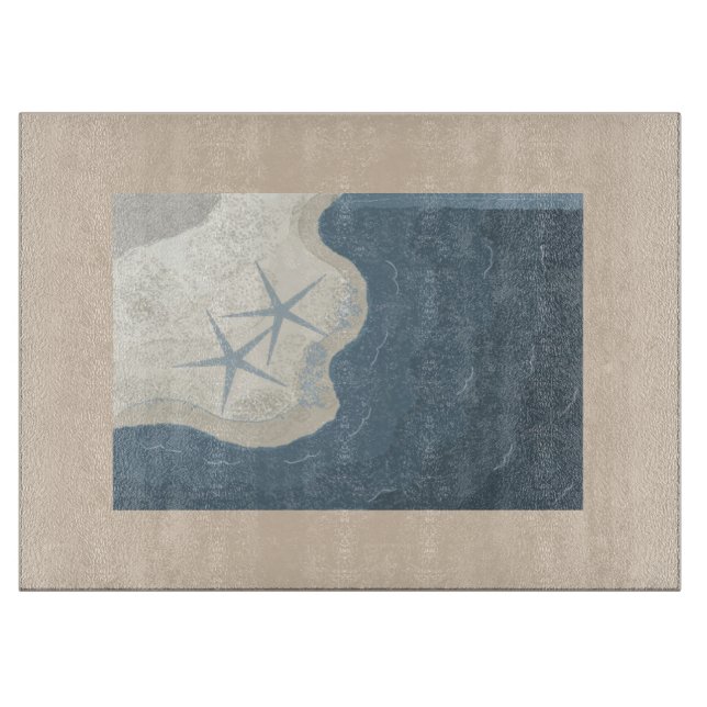 Tabla De Cortar Océano y Estrella de Mar (Anverso)