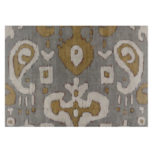 Tabla De Cortar Ochre Ikat I (Anverso)