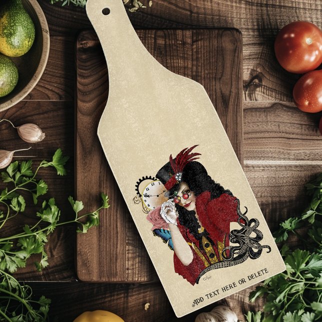 Tabla De Cortar Octopus negro victoriano rojo Steampunk (Subido por el creador)