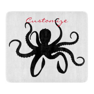 Tabla De Cortar Octopus Silhouette Thunder_Cove