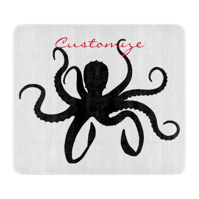 Tabla De Cortar Octopus Silhouette Thunder_Cove (Anverso)