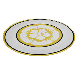 Tabla De Cortar Oda Japón Amarillo Amarillo Mon Oriental Escudo