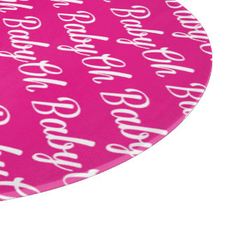 Tabla De Cortar Oh bebé chica rosa personalizada