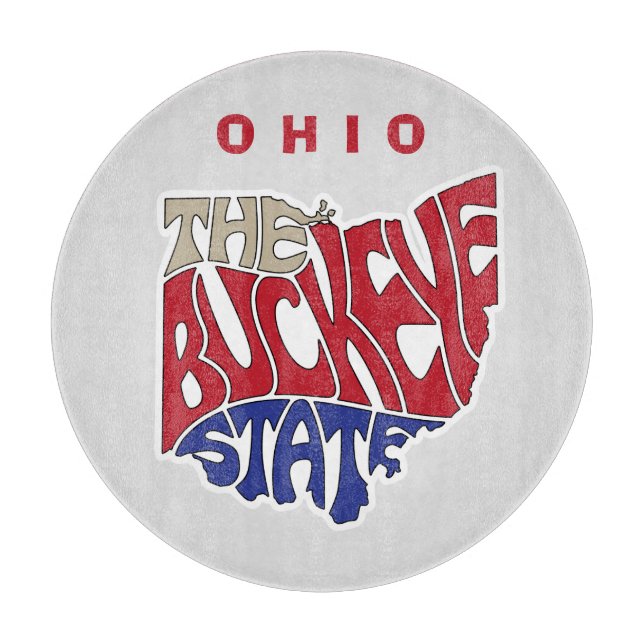 Tabla De Cortar Ohio Nickname Word Art (Anverso)