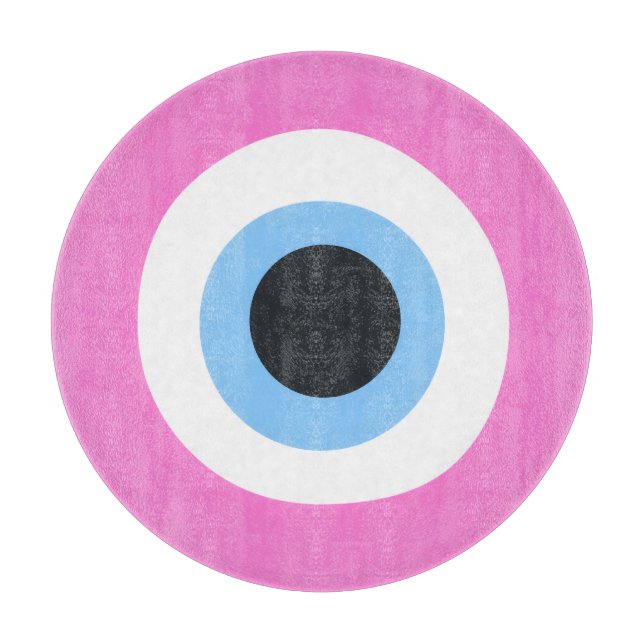 Tabla De Cortar ojo malo rosa (Anverso)
