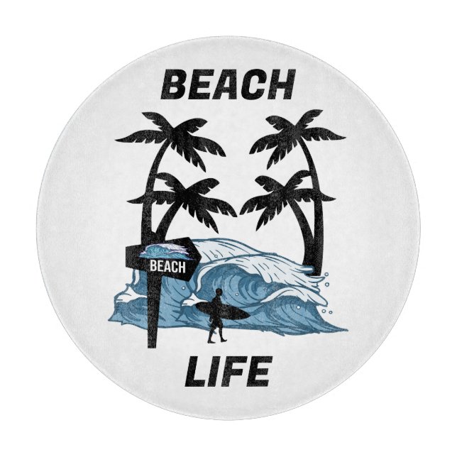 Tabla De Cortar Ola de agua divertida (Anverso)