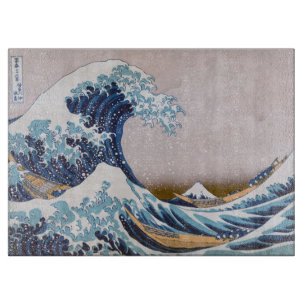 Tabla De Cortar Ola de tsunami La gran ola frente a Kanagawa Japón
