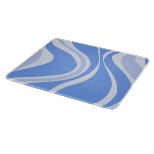 Tabla de cortar olas azules