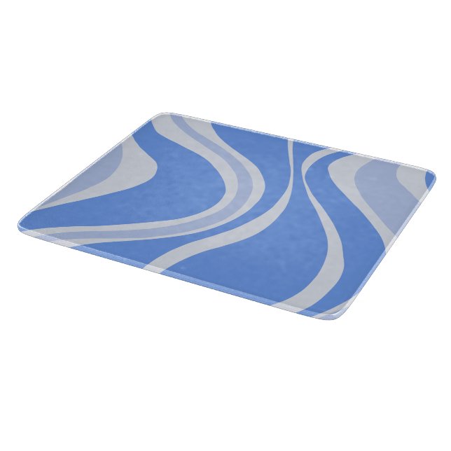 Tabla de cortar olas azules (Borde)