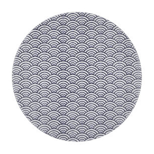 Tabla De Cortar Olas azules japonesas Mar de Seigaiha