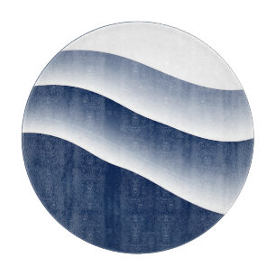 Tabla De Cortar Olas de Océano Azules Abstractas