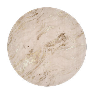 Tabla De Cortar Olas de oro: Mármol abstracto