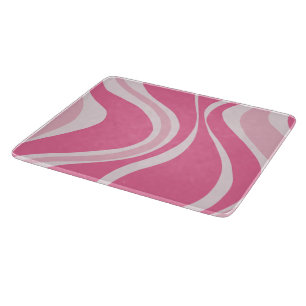 Tabla de cortar olas rosadas