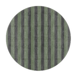 Tabla De Cortar Olive Green Tick Striped Modern