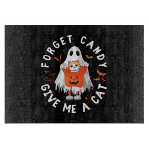 Tabla De Cortar Olvidar Caramelo Dame Gato Divertido Boo Fantasma