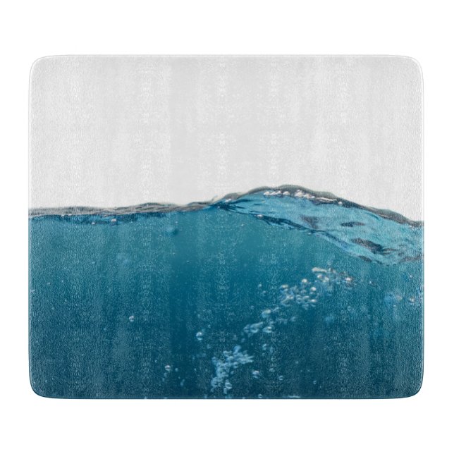 Tabla De Cortar Onda azul transparente (Anverso)