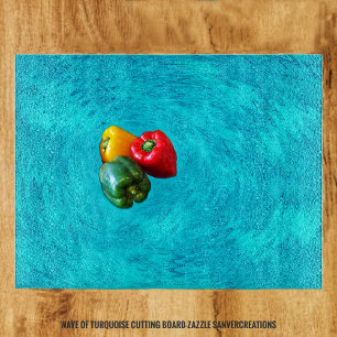 Tabla De Cortar Onda de la turquesa