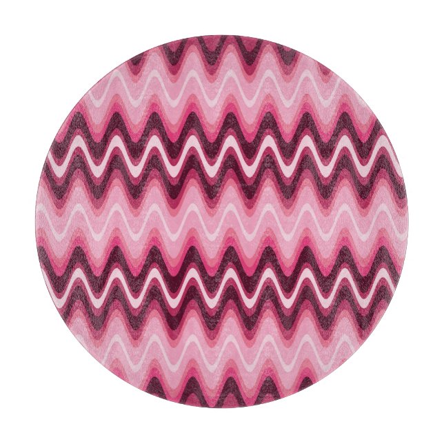 Tabla De Cortar Ondas en rosa (Anverso)
