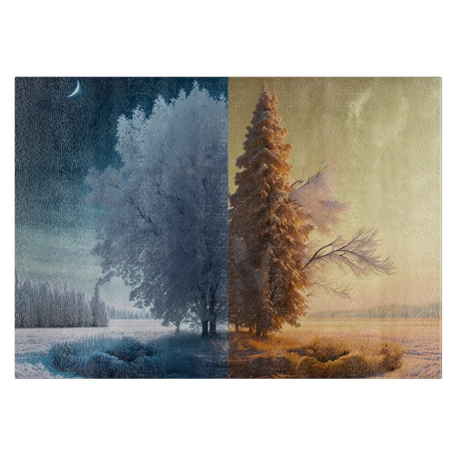 Tabla De Cortar One day in winter (Anverso)