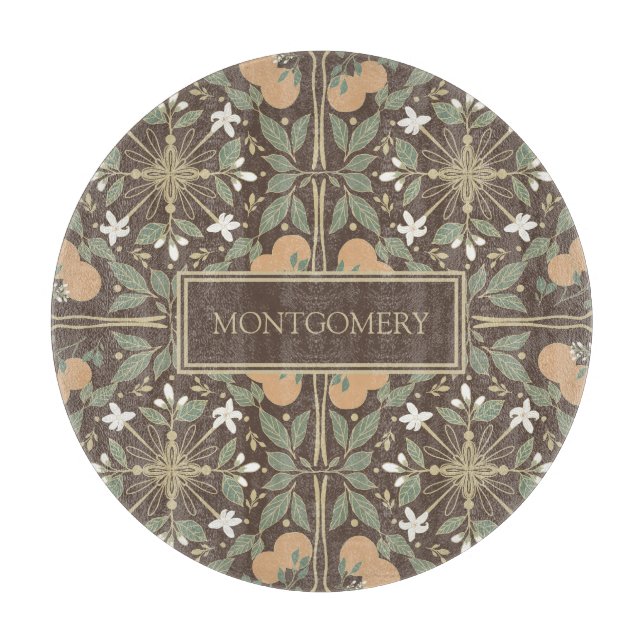 Tabla De Cortar Orange Blossoms Pattern (Anverso)