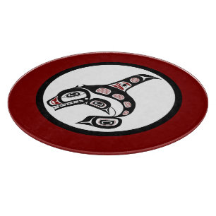 Tabla De Cortar Orca del noroeste del arte del Haida de la Costa